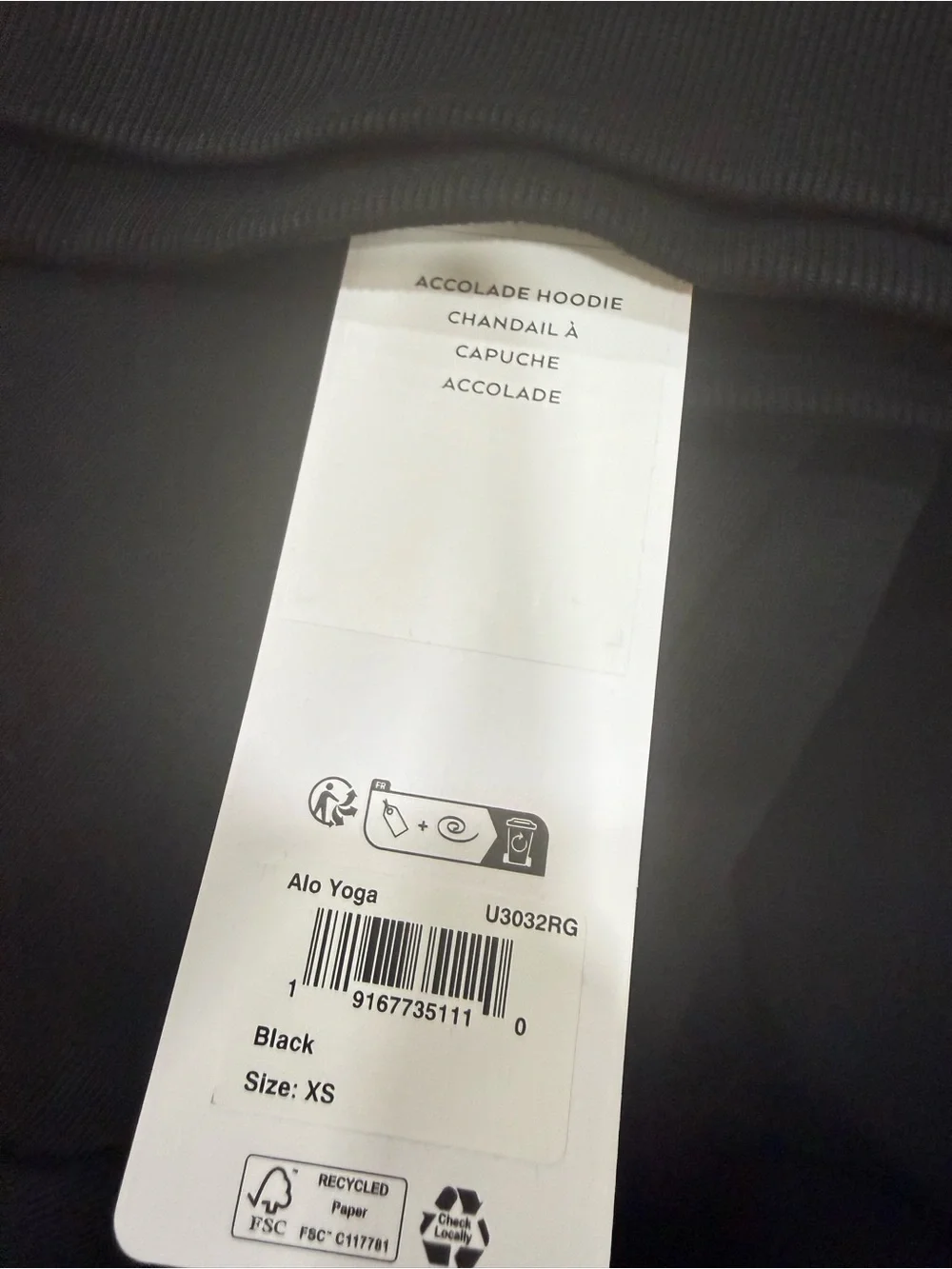 ALO Yoga accolade hoodie NWT size xs